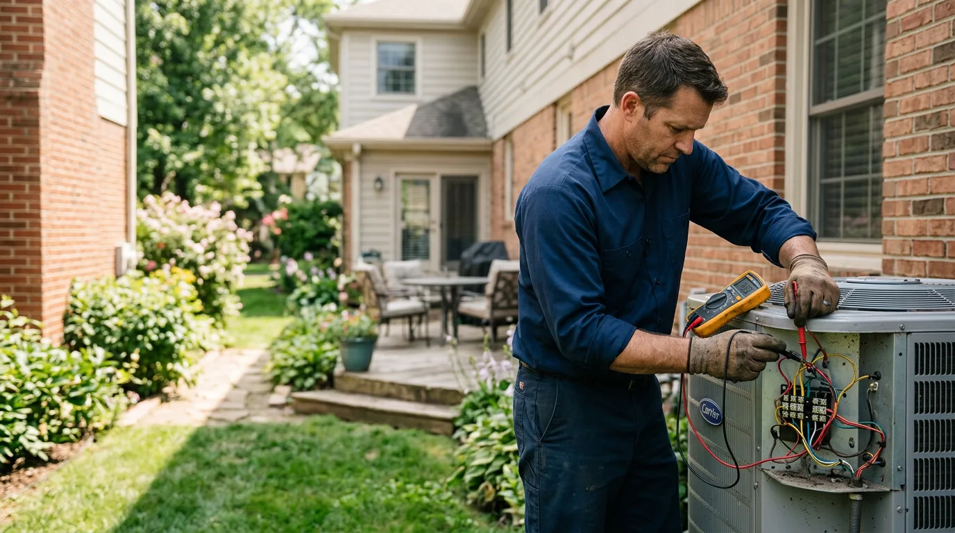 HVAC technician working near Fort Smith, MT
